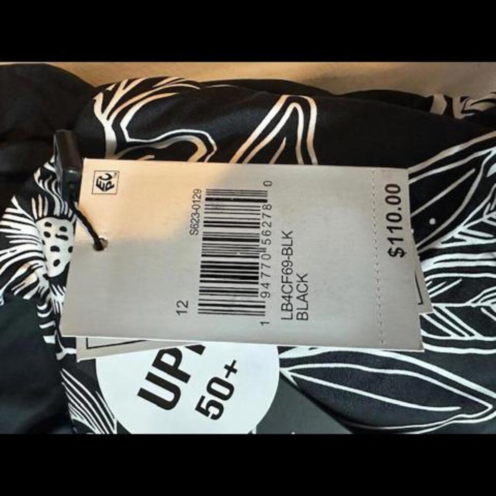NWT La Blanca Tankini Swimsuit Top, Black//Shadow Floral, SIZE 12 - Picture 4 of 5
